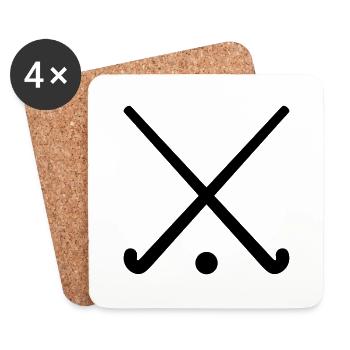Field hockey - Coasters (set of 4) - white - Front
