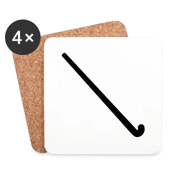 Field hockey - Coasters (set of 4) - white - Front