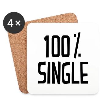 Single - Untersetzer (4er-Set) - Weiß - Vorne
