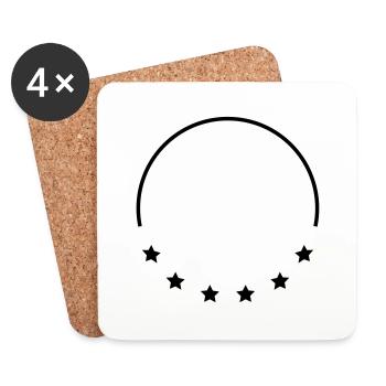 Stars Frame Design - Untersetzer (4er-Set) - Weiß - Vorne