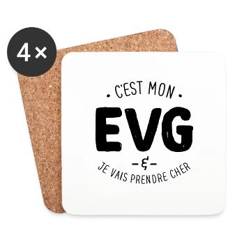 C'est mon evg mariage - Dessous de verre (lot de 4) - blanc - Devant
