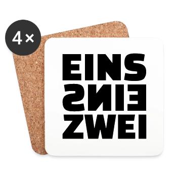 Feuerwehr - Untersetzer (4er-Set) - Weiß - Vorne