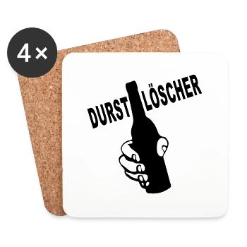 durstlöscher - Untersetzer (4er-Set) - Weiß - Vorne