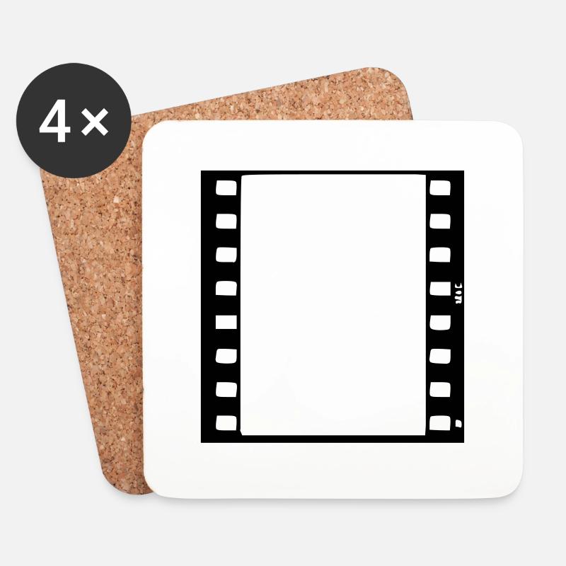 movie_vec_1 de - Untersetzer (4er-Set) - Weiß