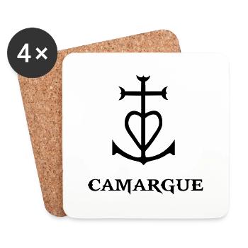 croix de Camargue ancre cœur Guardians - Dessous de verre (lot de 4) - blanc - Devant