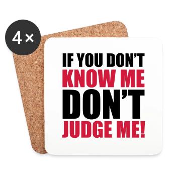 Don't Judge Me - Coasters (set of 4) - white - Front