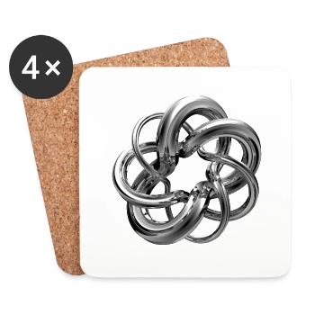 Chrome nodes - Coasters (set of 4) - white - Front