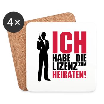 ich habe die - Untersetzer (4er-Set) - Weiß - Vorne