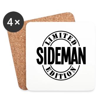 sideman limited edition stamp copy - Coasters (set of 4) - white - Front