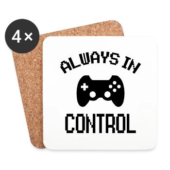 Always in Control Gamer - Coasters (set of 4) - white - Front