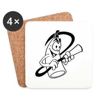 extinctoon - Dessous de verre (lot de 4) - blanc - Devant