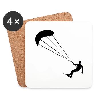 Kiter - Untersetzer (4er-Set) - Weiß - Vorne