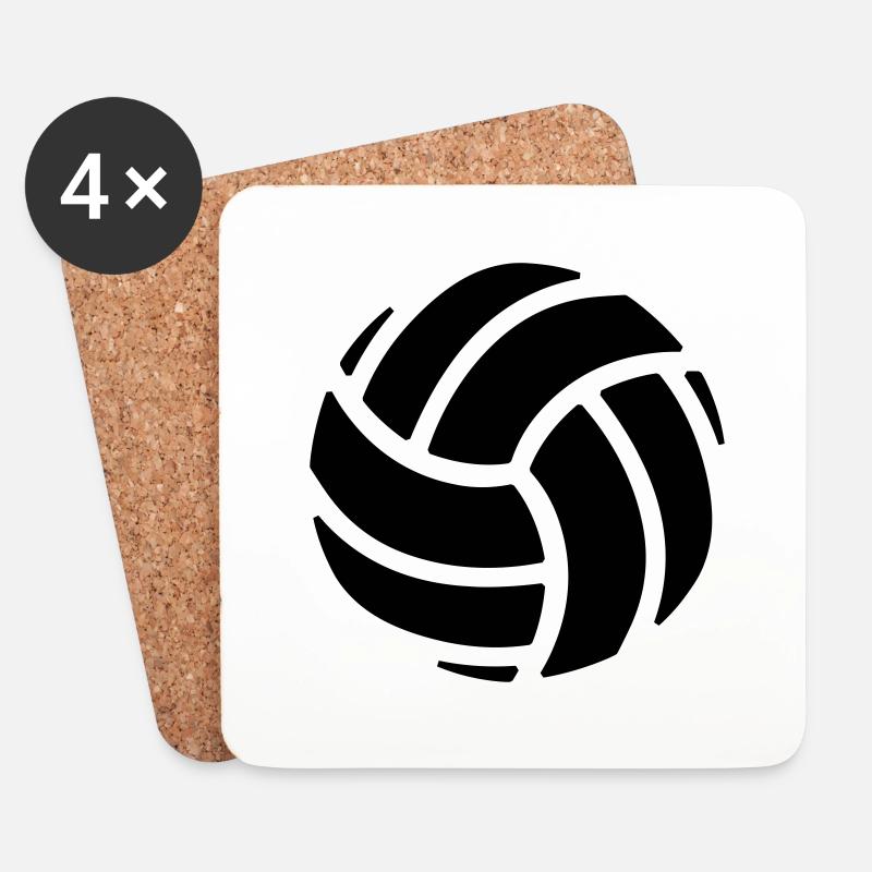 Ball - Untersetzer (4er-Set) - Weiß
