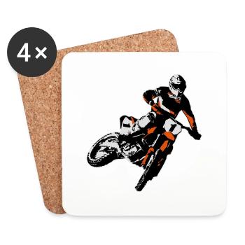 MotoCross - Coasters (set of 4) - white - Front