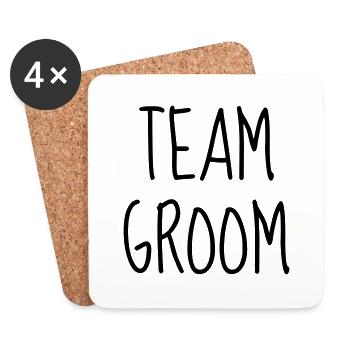 Marriage Wedding Bride Groom Hochzeit Mariage Love - Coasters (set of 4) - white - Front