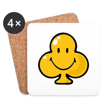 Smiley Clubs - Coasters (set of 4) - white - Front