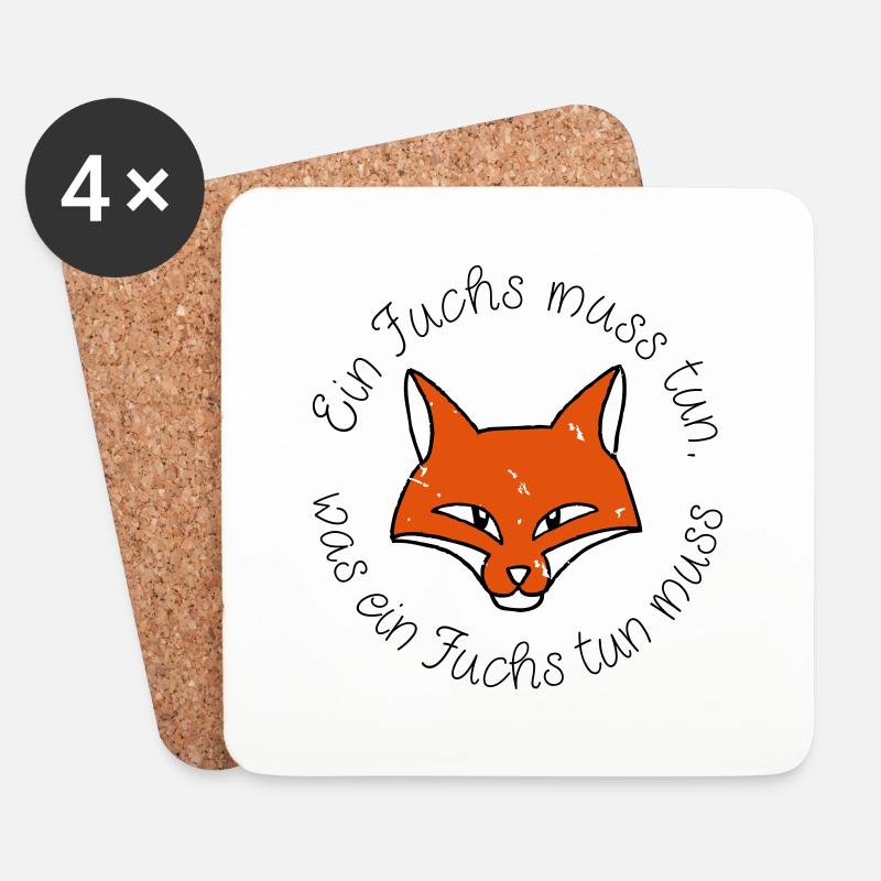 Ein Fuchs muss tun, was ein Fuchs tun muss ... - Untersetzer (4er-Set) - Weiß