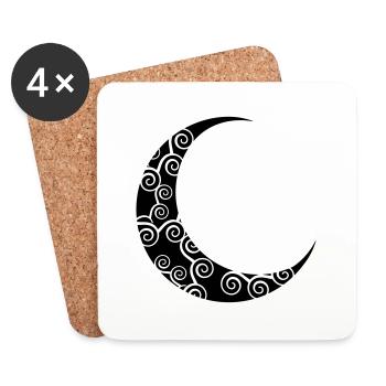 mond_01 - Dessous de verre (lot de 4) - blanc - Devant