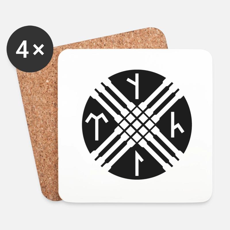 Turk Tengri - Untersetzer (4er-Set) - Weiß