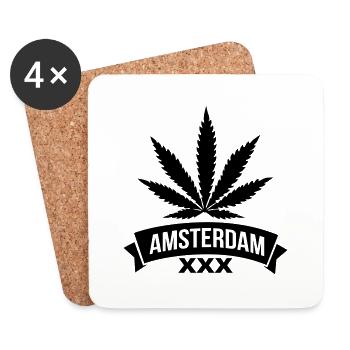 amsterdam - Coasters (set of 4) - white - Front