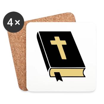 bibel_02 - Dessous de verre (lot de 4) - blanc - Devant