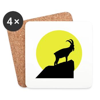 Sternzeichen Steinbock - Untersetzer (4er-Set) - Weiß - Vorne