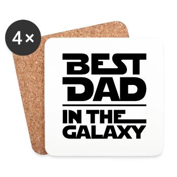 BEST DAD IN THE GALAXY - Untersetzer (4er-Set) - Weiß - Vorne