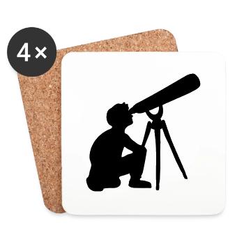 télescopique jeune - Dessous de verre (lot de 4) - blanc - Devant