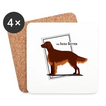 The Irish Setter by IxCÖ - Coasters (set of 4) - white - Front