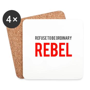 Rebell - Untersetzer (4er-Set) - Weiß - Vorne