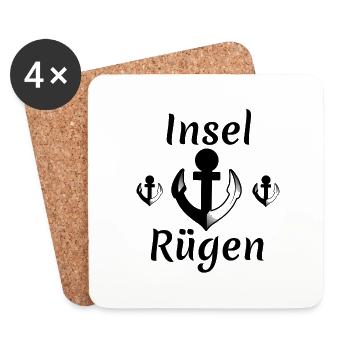 insel rügen - Untersetzer (4er-Set) - Weiß - Vorne