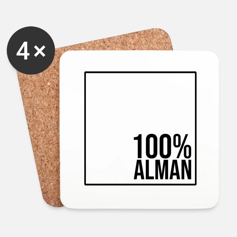 100 Alman - Untersetzer (4er-Set) - Weiß