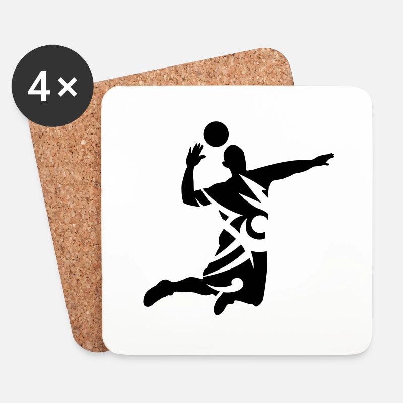 volleyball - Untersetzer (4er-Set) - Weiß