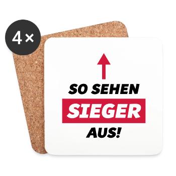 so sehen sieger aus design - Untersetzer (4er-Set) - Weiß - Vorne
