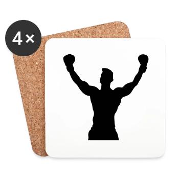 boxning winner design - Untersetzer (4er-Set) - Weiß - Vorne