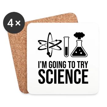 science - Coasters (set of 4) - white - Front