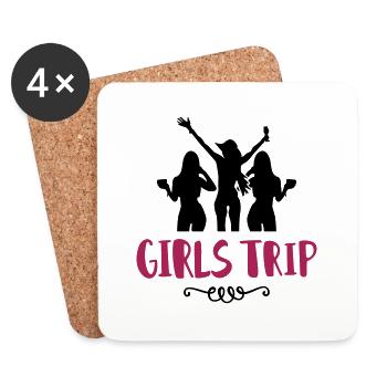 girls trip - Untersetzer (4er-Set) - Weiß - Vorne