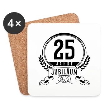 25 jahre jubilaeum - Untersetzer (4er-Set) - Weiß - Vorne