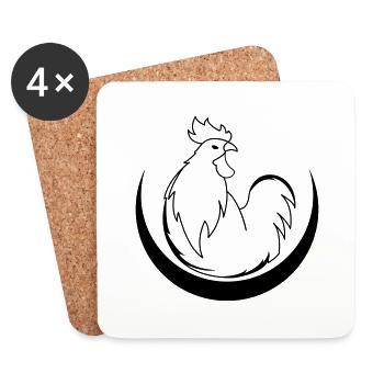 hahn_01 - Coasters (set of 4) - white - Front