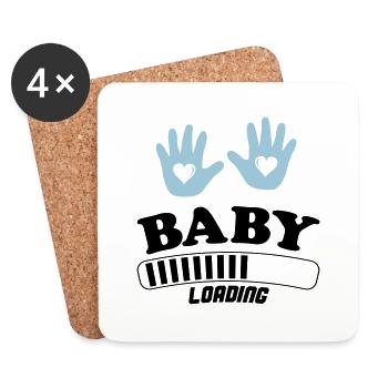 baby loading - Coasters (set of 4) - white - Front