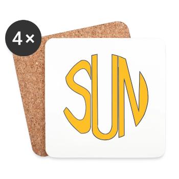 Sun - Untersetzer (4er-Set) - Weiß - Vorne