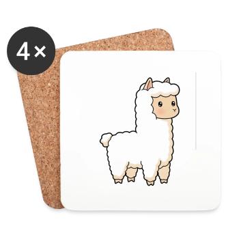 Llama lama alpaca - Untersetzer (4er-Set) - Weiß - Vorne