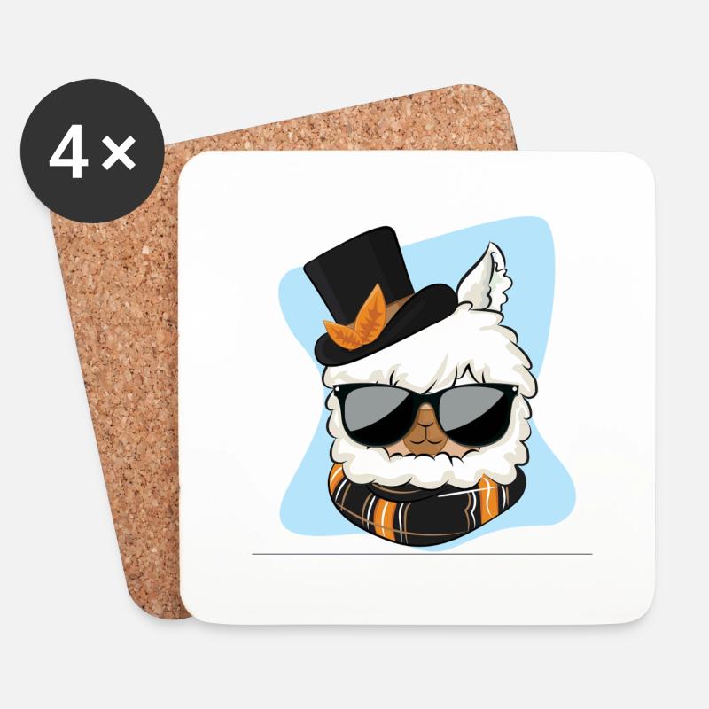 Llama lama alpaca no problemama probllama - Coasters (set of 4) - white