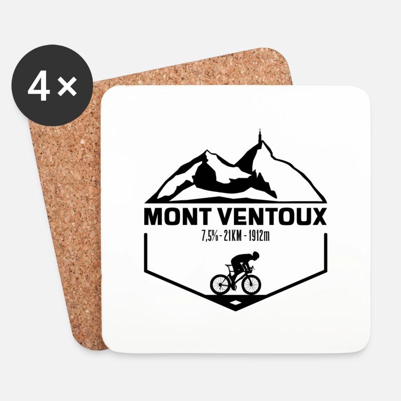 Mont Ventoux Black Edition - Untersetzer (4er-Set) - Weiß