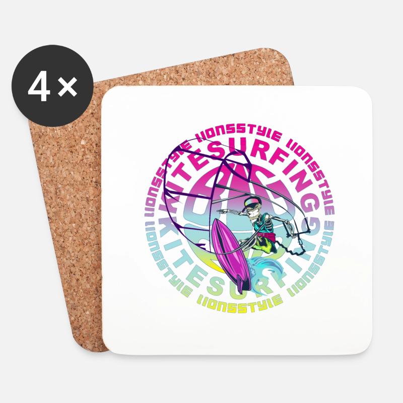kitesurfing - Coasters (set of 4) - white