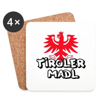 tiroler madl 77 - Untersetzer (4er-Set) - Weiß - Vorne