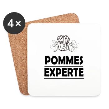 Pommes Experte - Untersetzer (4er-Set) - Weiß - Vorne