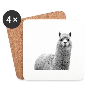 alpaca - Coasters (set of 4) - white - Front