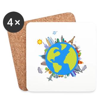 The Earth/The Earth - Coasters (set of 4) - white - Front