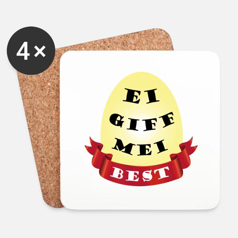 Ei giff mei best 01 2021 - Untersetzer (4er-Set) - Weiß